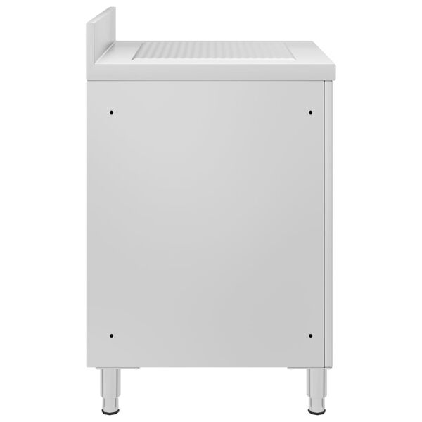 vidaXL Kuhinjska omarica z odcejalnikom nerjaveče jeklo