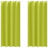 vidaXL Zavese za zatemnitev z obroči 2 kos Zelena 225 x 140 cm