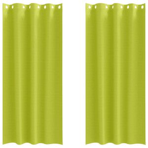 vidaXL Zavese za zatemnitev z obroči 2 kos Zelena 225 x 140 cm