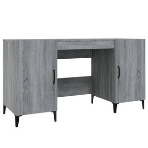 vidaXL Pisalna miza siva sonoma 140x50x75 cm inženirski les