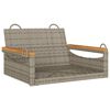 vidaXL Gugalna klop siva 63x62x40 cm poli ratan