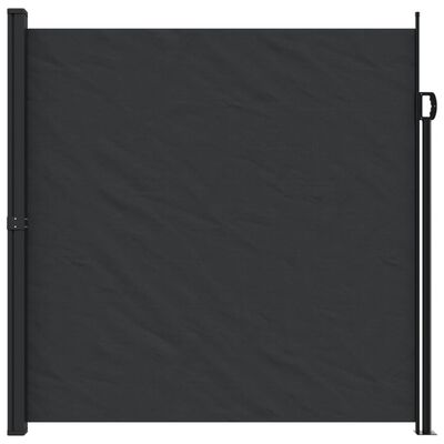 vidaXL Zložljiva stranska tenda črna 200x600 cm
