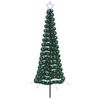 vidaXL LED novoletna jelka iz tinsel traku s klinom EKENAS 180 cm