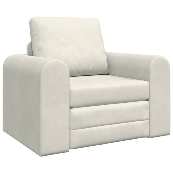 vidaXL Sofa postelja krema 98 x 71 x 83 cm Žamet
