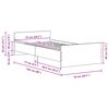 vidaXL Posteljni okvir brez vzmetnice artisian hrast 75x190 cm