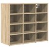 vidaXL Omara za čevlje 77,5 x 30 x 67 cm Inženirski les Sonoma hrast