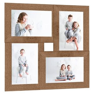 vidaXL Foto okvir za 4x(10x15 cm) fotografije svetlo rjav MDF