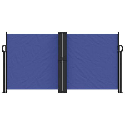vidaXL Zložljiva stranska tenda modra 120x1200 cm