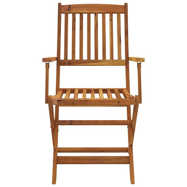 vidaXL Zložljiva vrtna jedilna garnitura 7-delna trden akacijev les