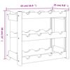 vidaXL Stojalo za vino za 12 steklenic siva trdna borovina