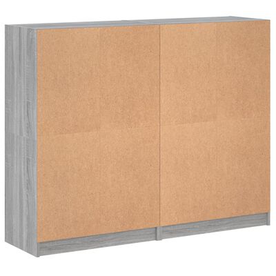 vidaXL Knjižna omara z vrati siva sonoma 136x37x109 cm inženirski les