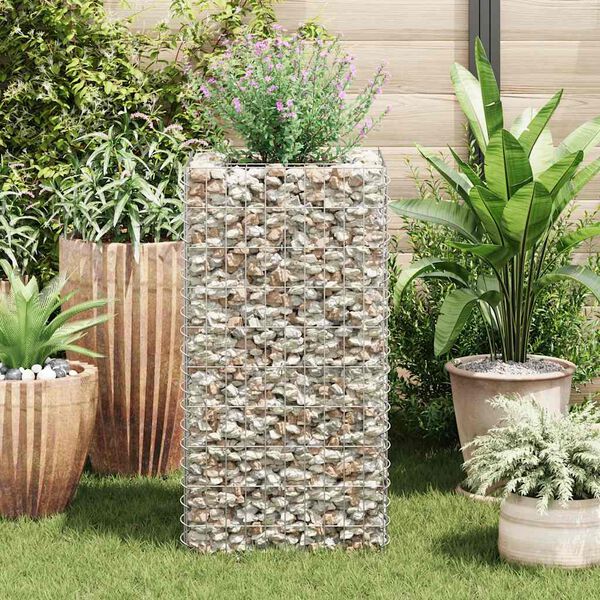 vidaXL Visoka greda gabion jeklo 50x50x100 cm