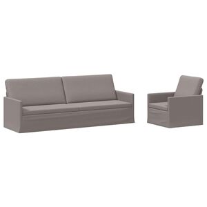 vidaXL Kavčna garnitura 2 pcs Taupe Blago