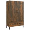 vidaXL Visoka omarica dimljeni hrast 70x31x115 cm inženirski les