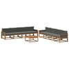 vidaXL Zunanja garnitura za sedenje 9 pcs Naravna in antracitna