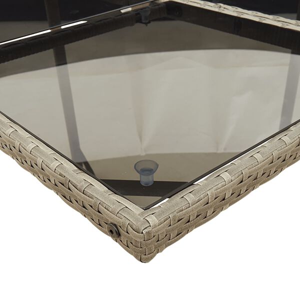 vidaXL Vrtna jedilna garnitura 13-delna z blazinami siv poli ratan