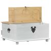 vidaXL storage box s predalom Bela 90 x 78 x 45 cm Masivno borovo les