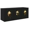 vidaXL Stenska TV omarica BREMEN 102 x 33 x 40 cm Črni hrast