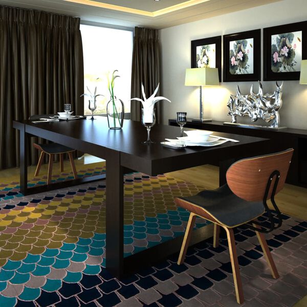 vidaXL Jedilni stoli 2 kosa ukrivljen les in umetno usnje