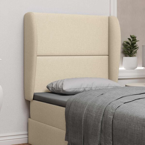 vidaXL U&scaron;esni vzglavnik krema 80 x 23 x 6 cm blago