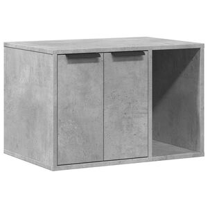 vidaXL Omara za mačje strani&scaron;če betonsko siva 60x40x40 cm inž. les