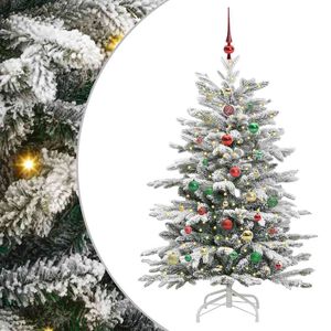 vidaXL Umetno Zložljivo Božično Drevo Bela 150 cm PE in PVC