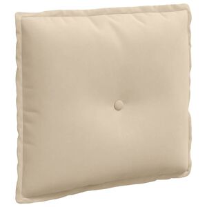 vidaXL Poglavni vzglavnik Krem 50 x 45 cm Mikrofiber tkanina