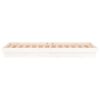 vidaXL LED posteljni okvir bel 100x200 cm trden les