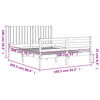 vidaXL Posteljni okvir z vzglavjem 160x200 cm trden les