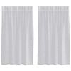 vidaXL Voile zavesa 2 kos Svetlo siva 140 x 140 cm Poliester