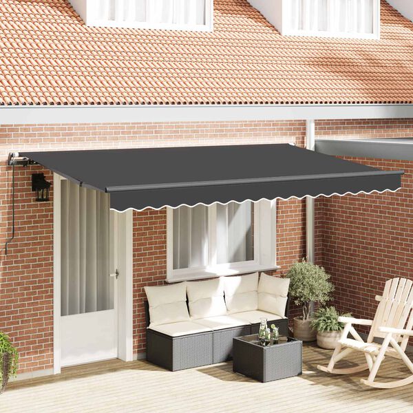vidaXL Retraktilna tenda Antracit 350 x 200 cm blago