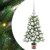 vidaXL Božično drevo med 150 LED z stojalom Zelena 65 cm PE