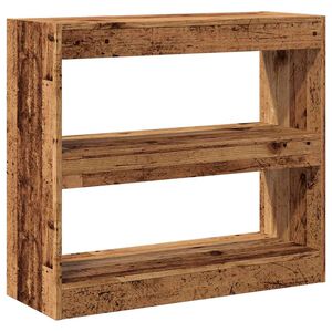 vidaXL Knjižna omara/pregrada starinski les 80x30x72 cm