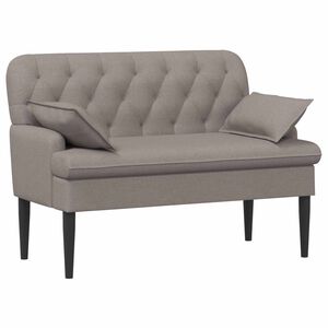 vidaXL Dvojnica s gumbi Taupe 111 x 68 x 80 cm Blago