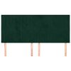 vidaXL Vzglavje postelje temno zeleno 160x5x118/128 cm žametno