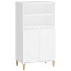 vidaXL Visoka omara Bela 60x36x110 cm inženirski les