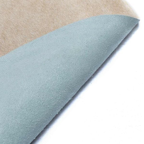 vidaXL Preproga iz prave goveje kože bež 180x220 cm