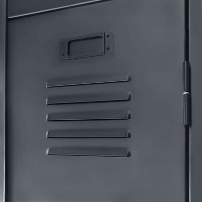 vidaXL Garderobna omarica iz kovine industrijski videz 90x45x180 cm