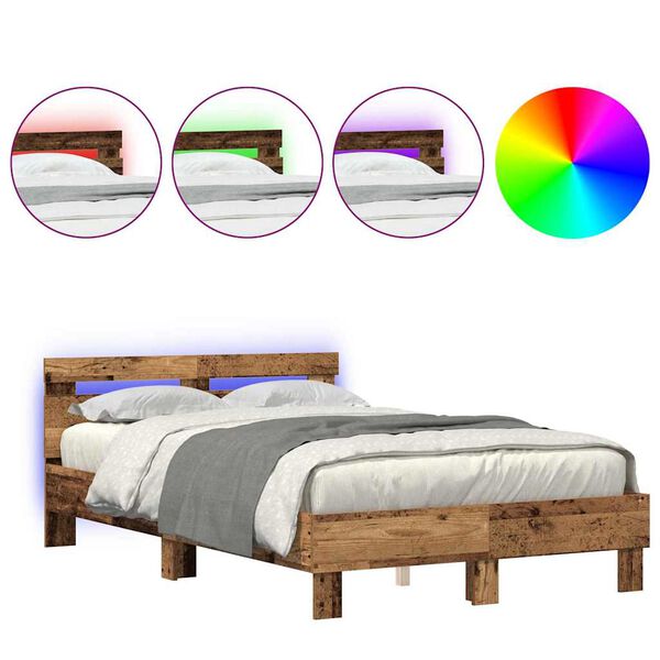 vidaXL Konstrukcija postelje Star les 120 x 190 cm Konstruiran les