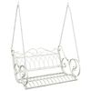 vidaXL Gugalna klop Jeklo 109 x 75 x 59 cm Antik bela