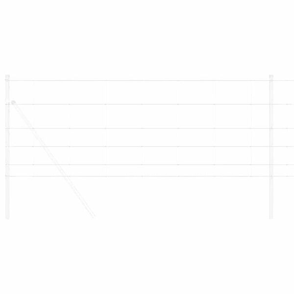 vidaXL Pa&scaron;na ograja srebrna 100 x 0,8 m Pocinkano jeklo