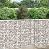 vidaXL Trapezna visoka greda gabion pocinkano jeklo 100x20x10 cm
