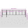 vidaXL Vrtna vrata jeklena 500x100 cm antracitna