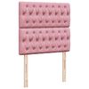 vidaXL Box spring postelja z vzmetnico roza 100x200 cm žamet