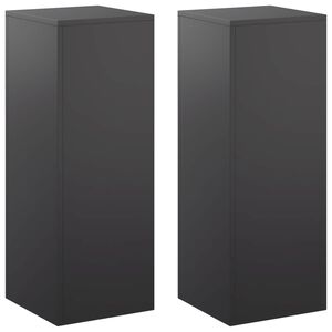 vidaXL Stojalo za rastline 2 pcs Črna 30 x 30 x 80 cm Jeklo