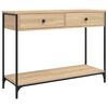 vidaXL Konzolna mizica sonoma hrast 100x34,5x75 cm inženirski les