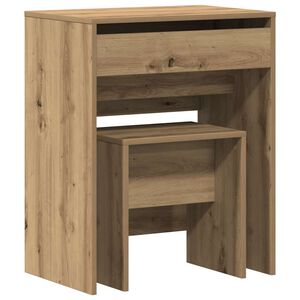 vidaXL Miza za ličenje 2 kos artisan hrast 60 x 40 x 75 cm