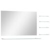 vidaXL Stensko ogledalo s 5 policami srebrno 100x60 cm