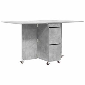 vidaXL Jedilna miza 140 x 80 x 77 cm Inženirski les Betonsko siva