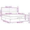 vidaXL Otomanski posteljni okvir z vzmetnico moder 180x200 cm blago